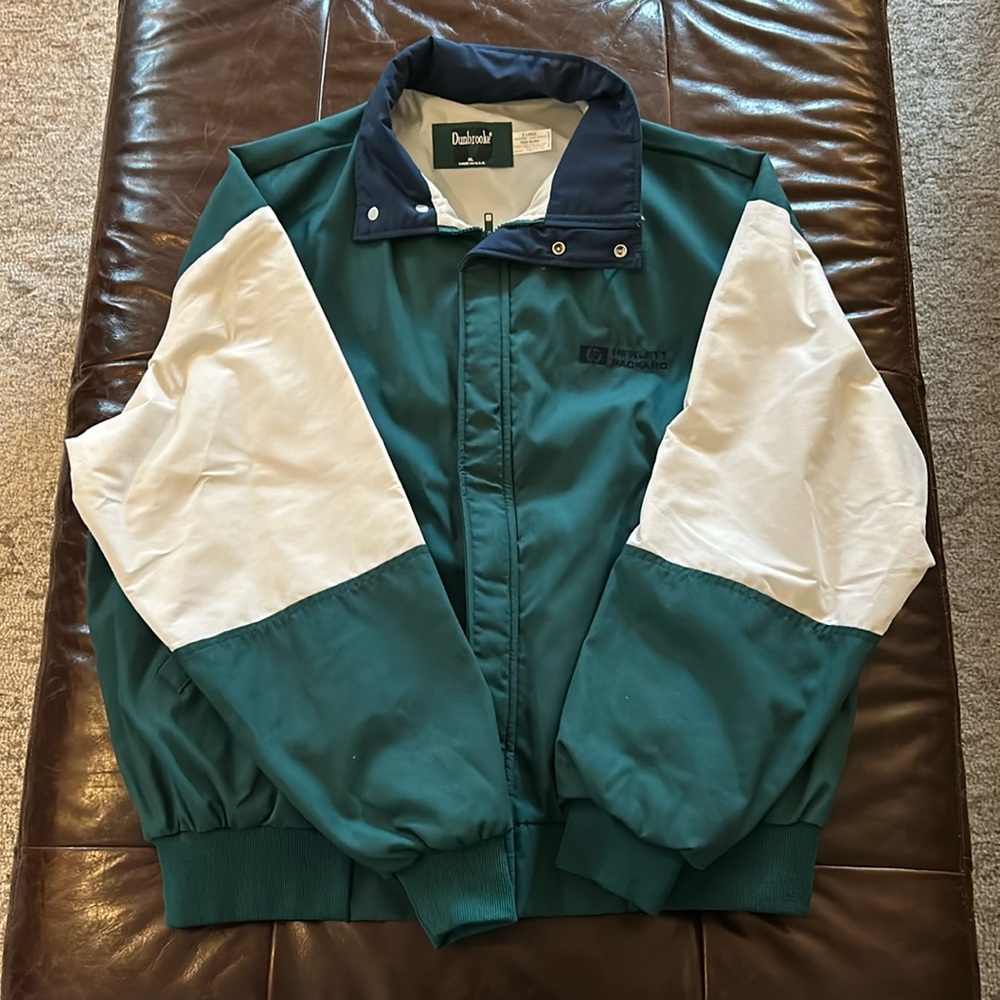 Vintage Hewlett Packard Computers Bomber Jacket size XL.